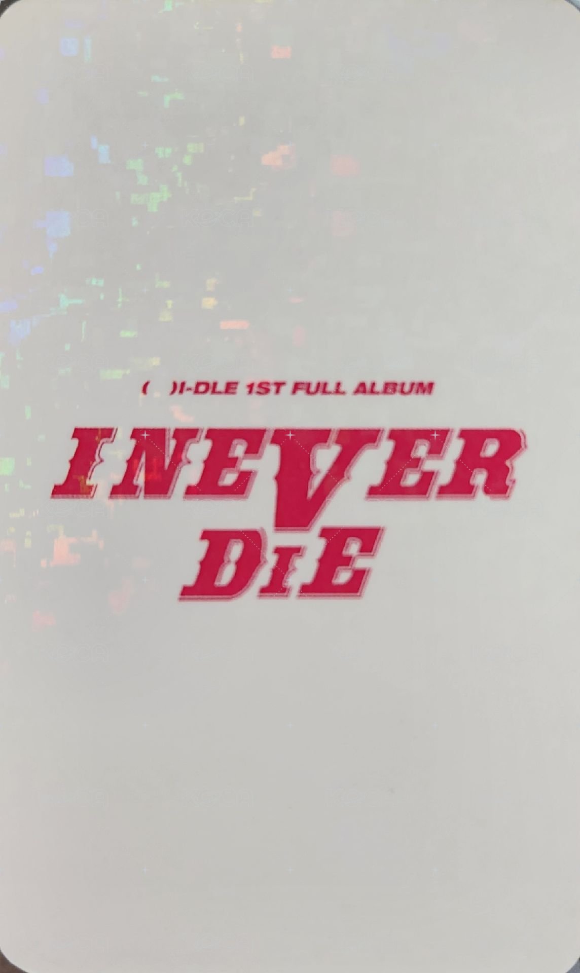I NEVER DIE jjmuze 2.0 特典卡  背面