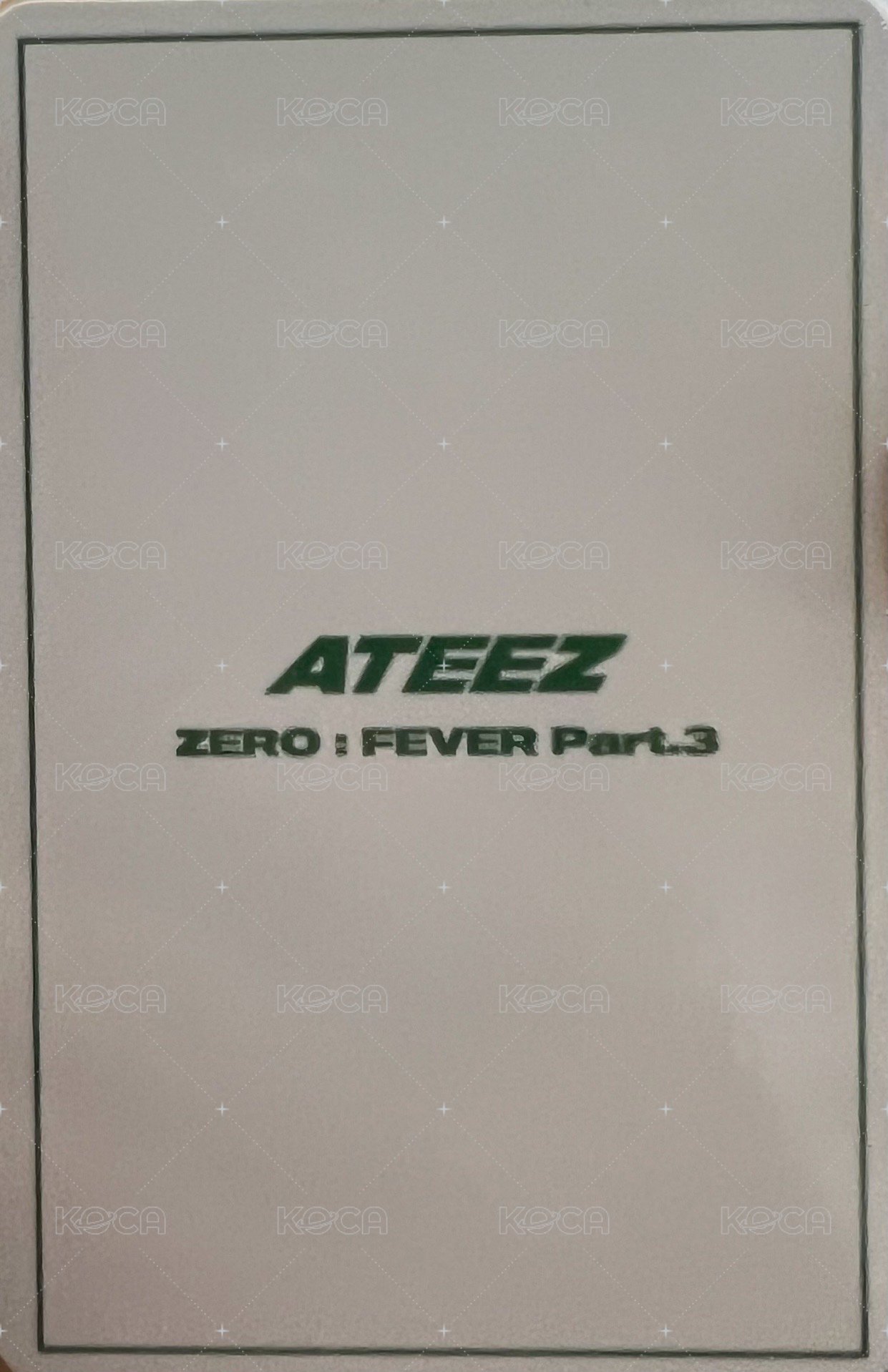 Fever pt.3 新那拉 簽售卡  背面