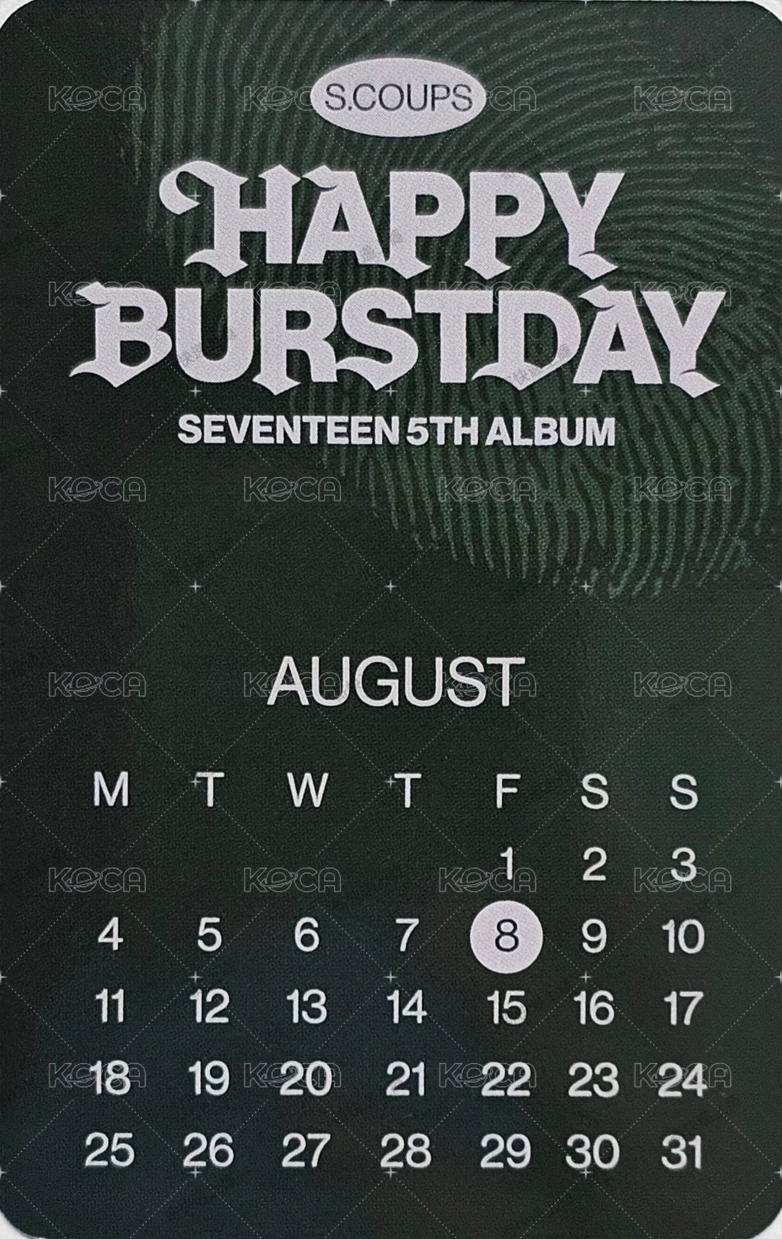 正五 mp 克拉盤預售 特典卡  背面