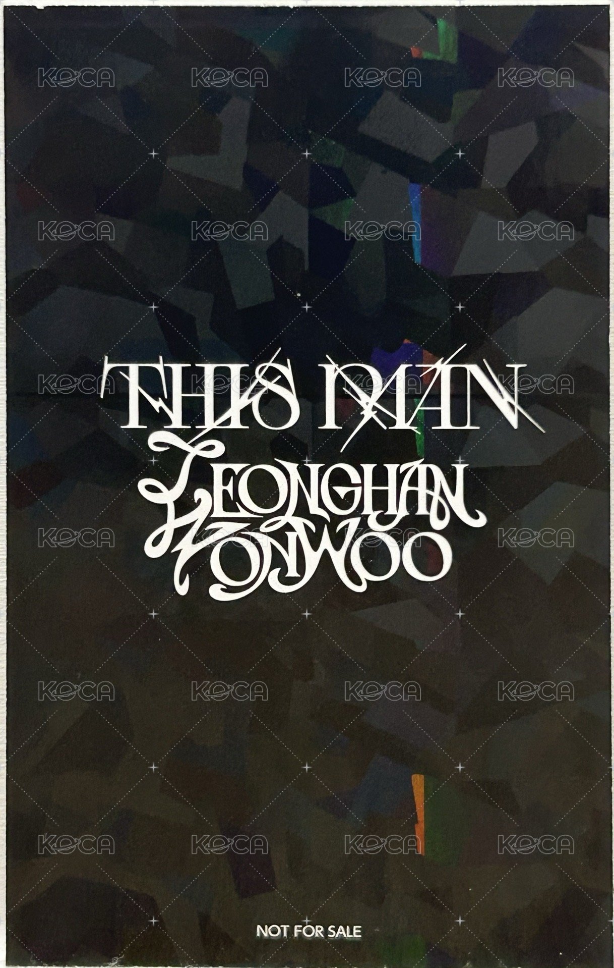 THIS MAN hmv 抽選卡  背面