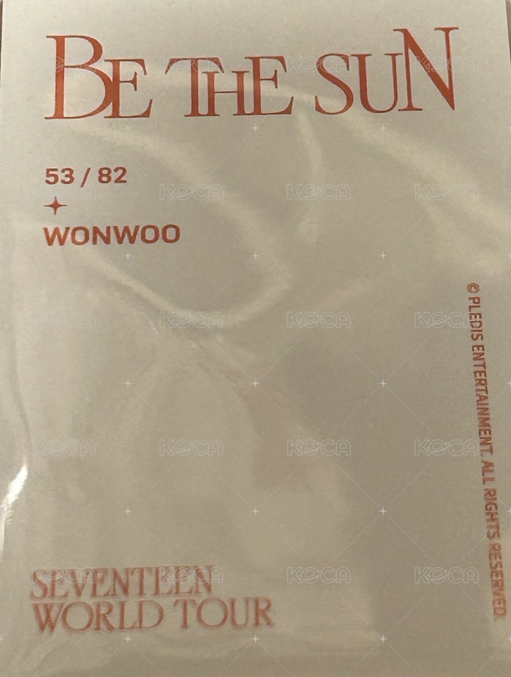 BE THE SUN 隨機卡  背面
