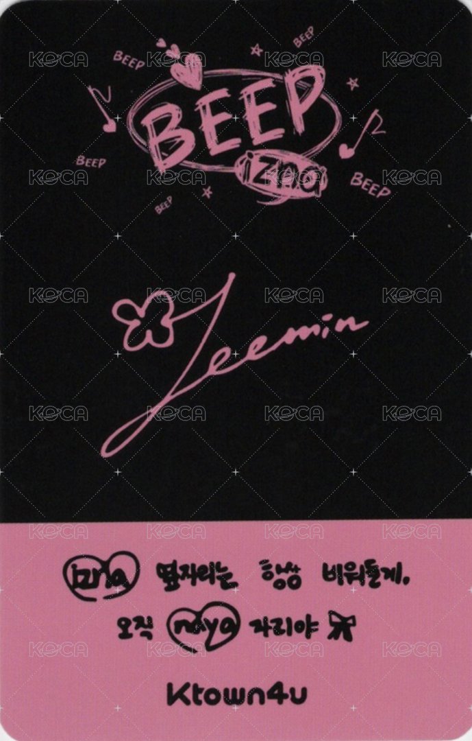 BEEP k4 預售 特典卡  背面