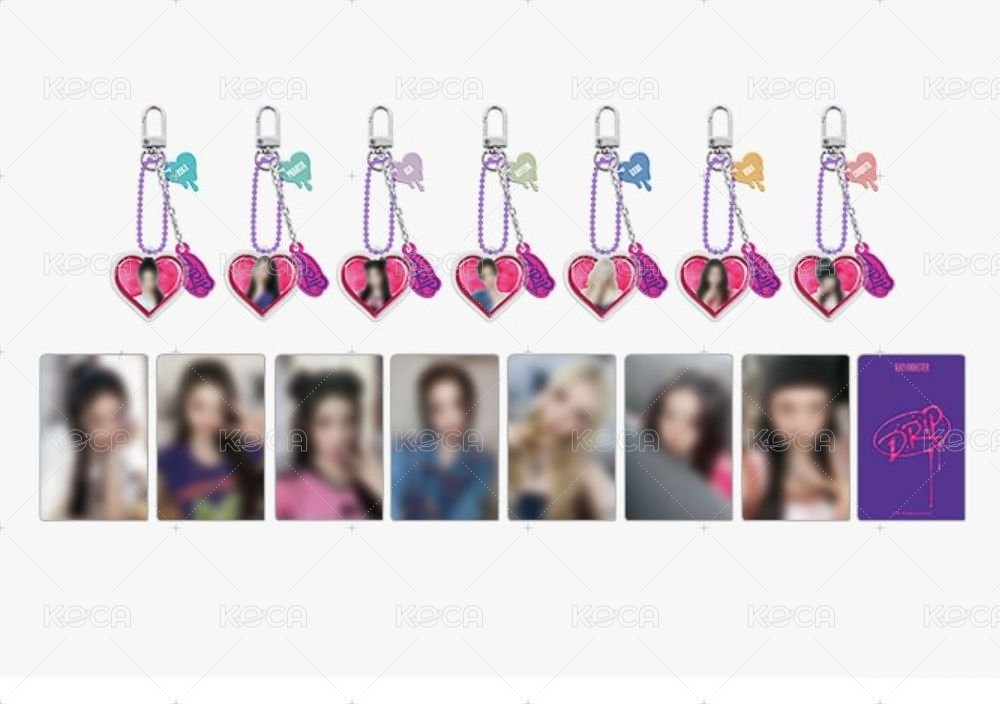 DRIP 愛心壓克力鑰匙圈小卡組