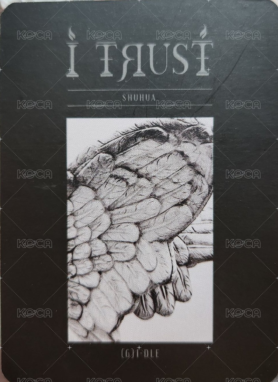 I TRUST 專輯卡 黑版 背面