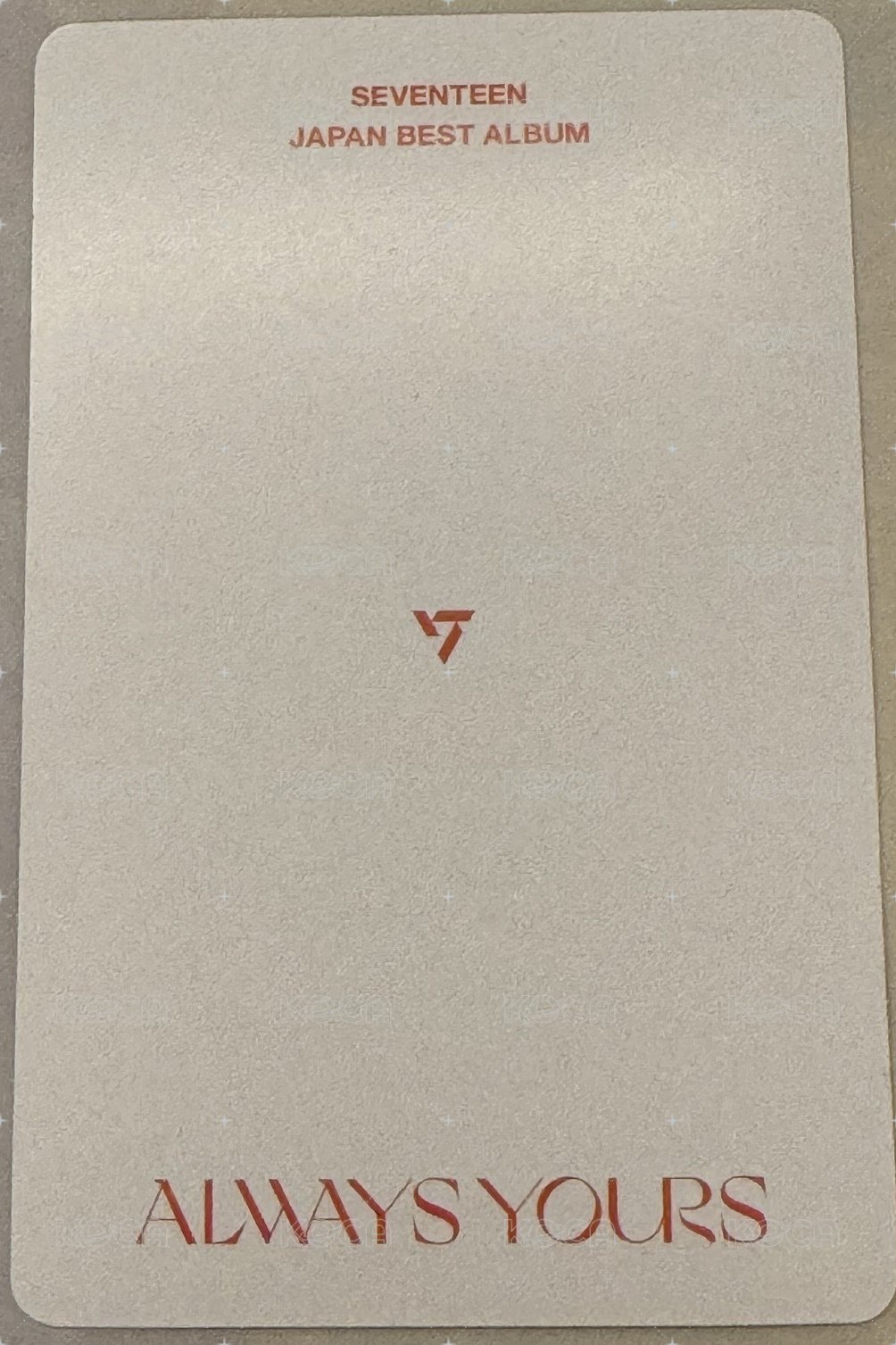 ALWAYS YOURS 專輯卡 7NET 背面