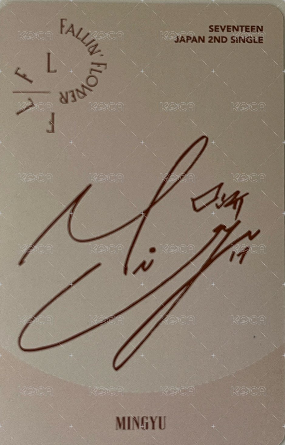 落花 日咖 初回限定A盤 專輯卡  背面