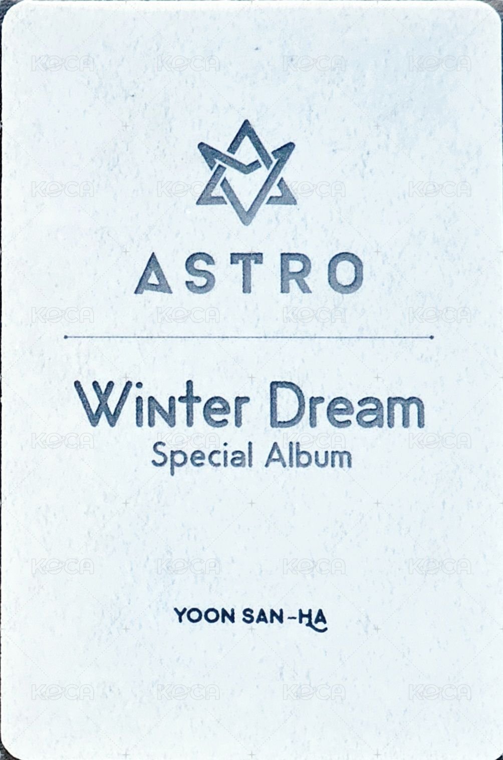 冬專 專輯卡  背面