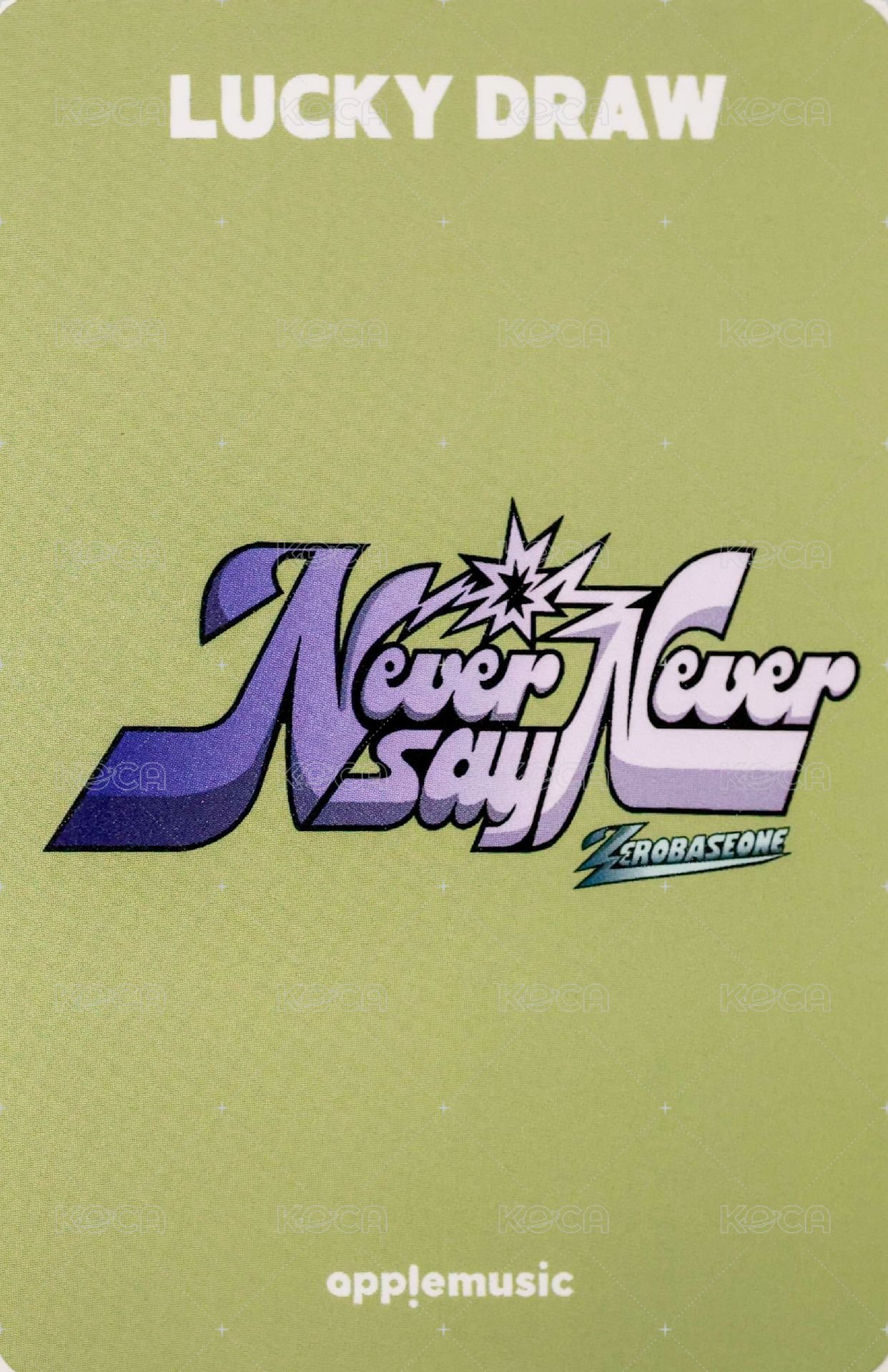 正規一 am 幸運卡  背面