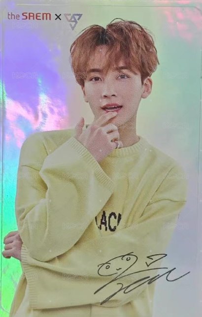 the SAEMxSEVENTEEN 代言卡 貼紙卡 正面