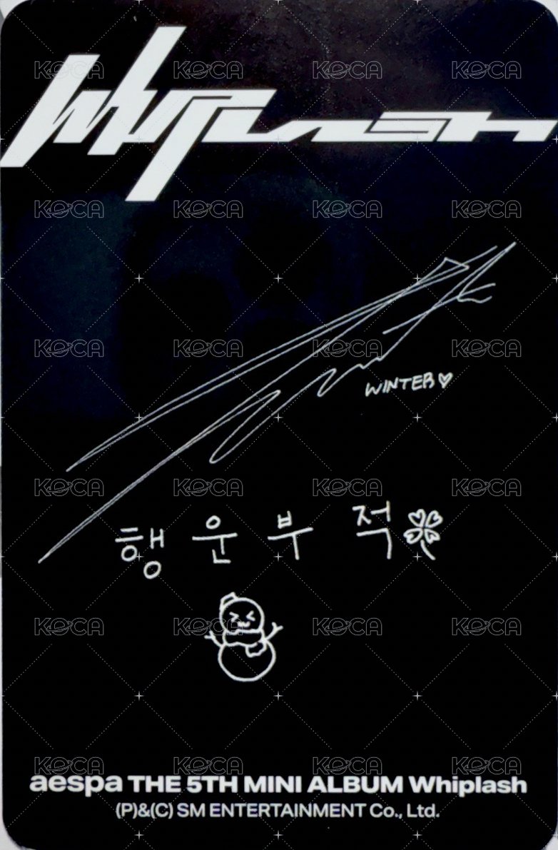 Whiplash 專輯卡 BEAT冬 背面