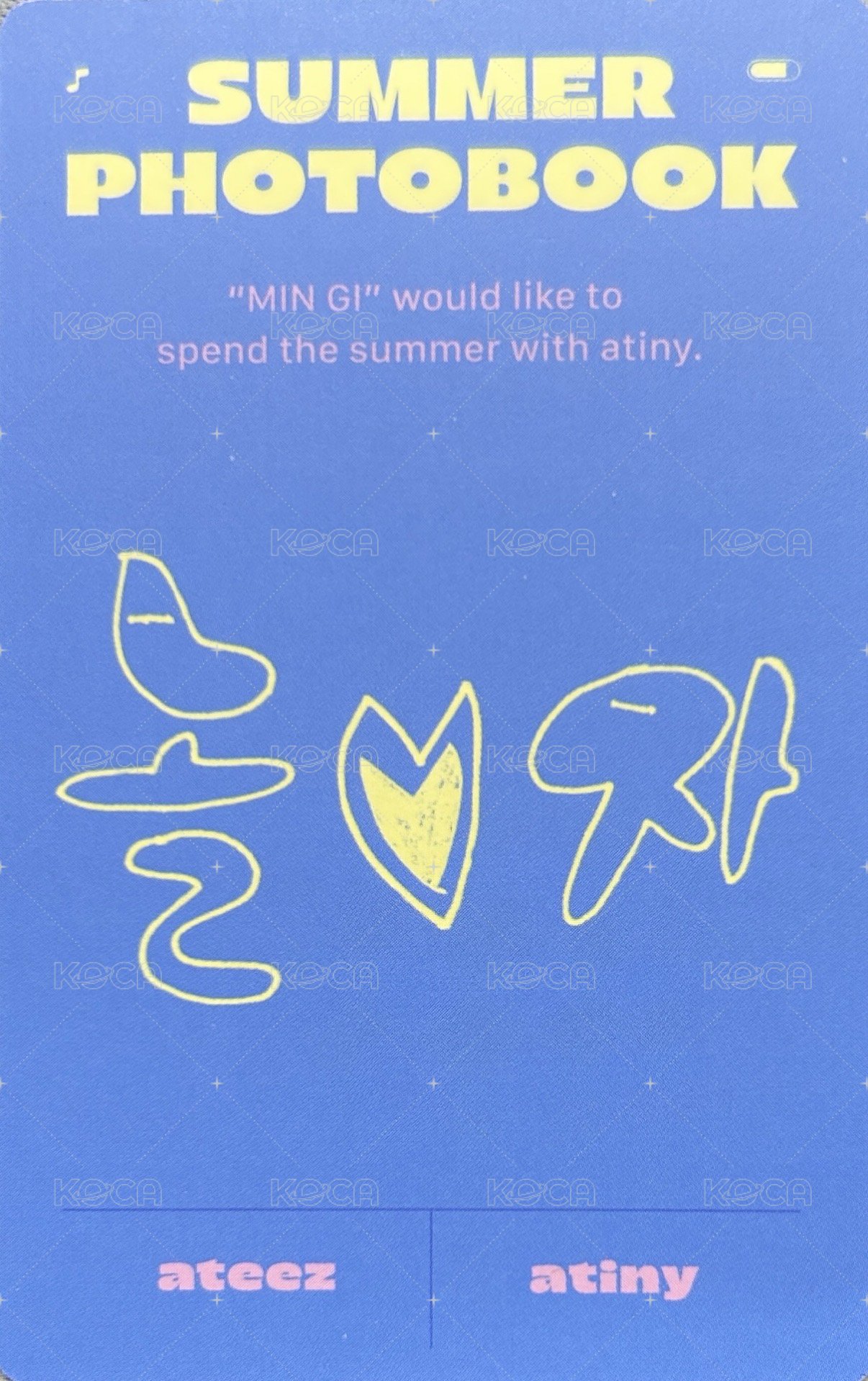 2022夏寫 KQ 特典卡  背面