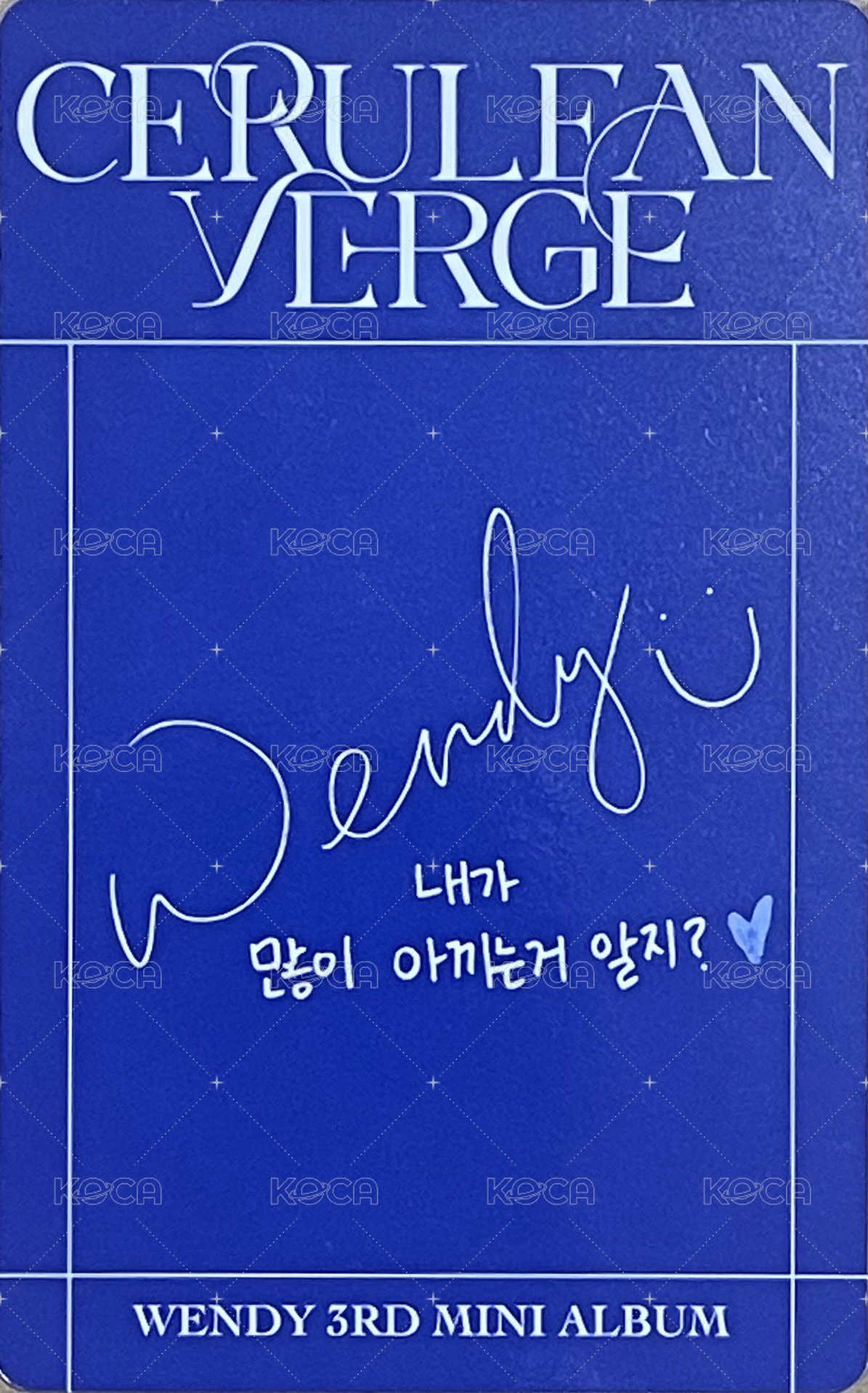 Cerulean Verge 專輯卡 Digipack A版 背面