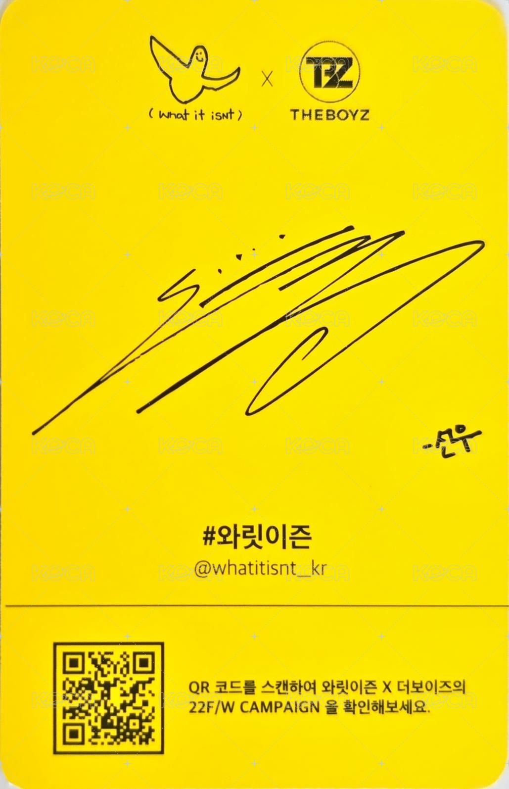 What it isNt 代言卡 22F/W 1.0 背面