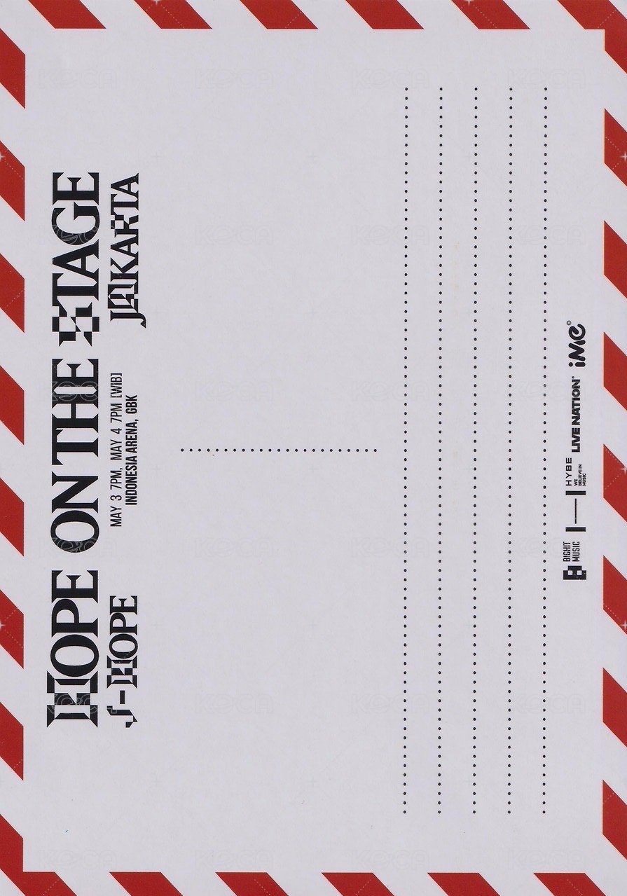 HOTS Tour 明信片 雅加達場 VIP禮 背面