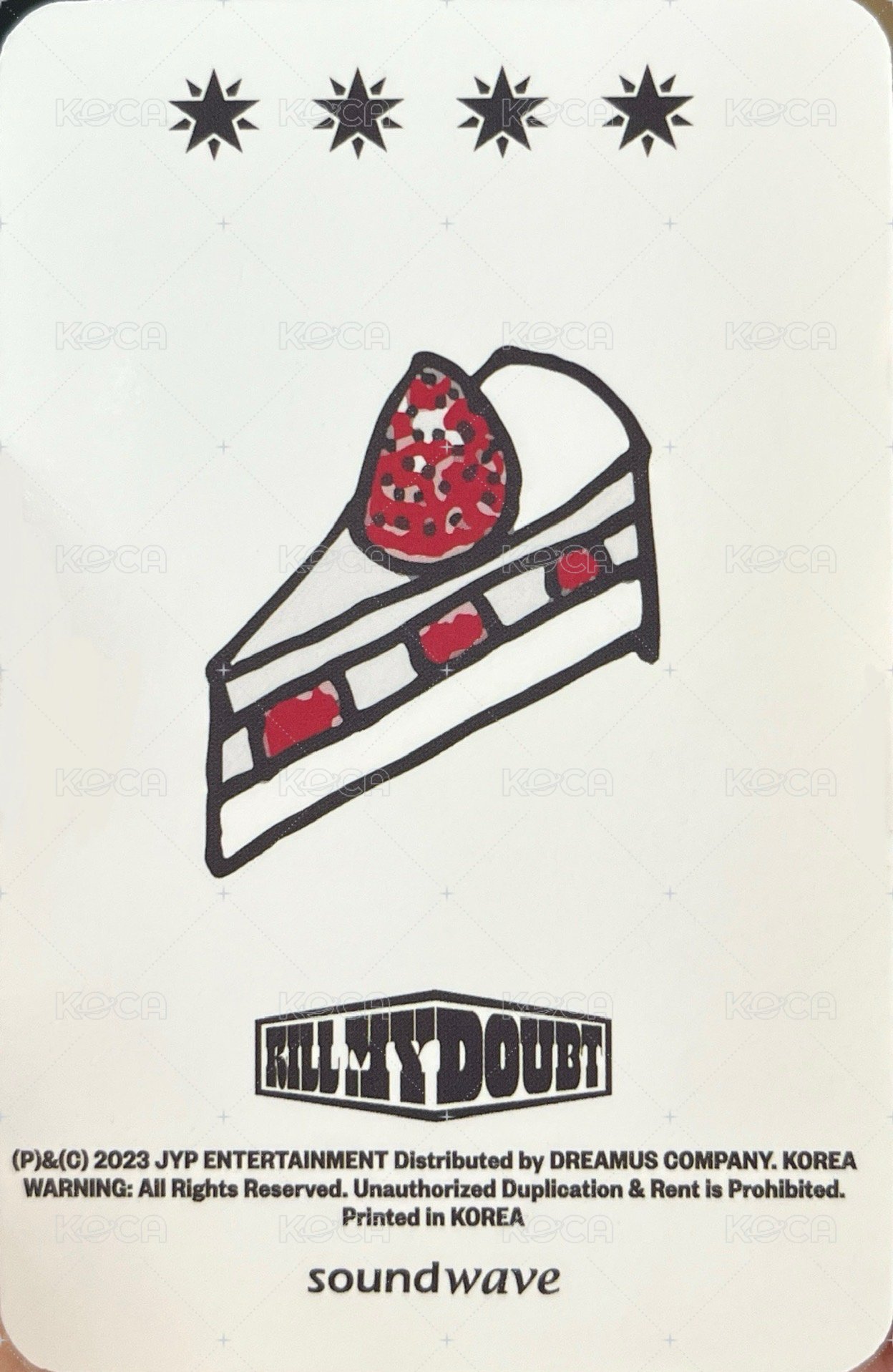 KILL MY DOUBT sw 4.0 簽售卡  背面