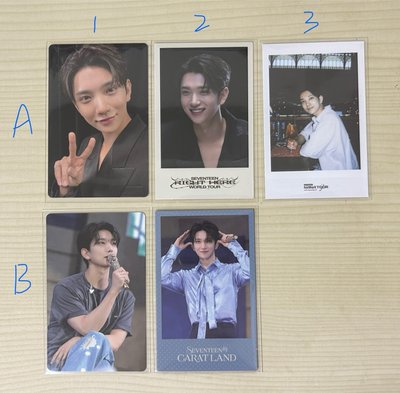 seventeen 洪知秀 Josha 打歌卡 電影卡 精選專 特典 克拉島 回憶錄小卡