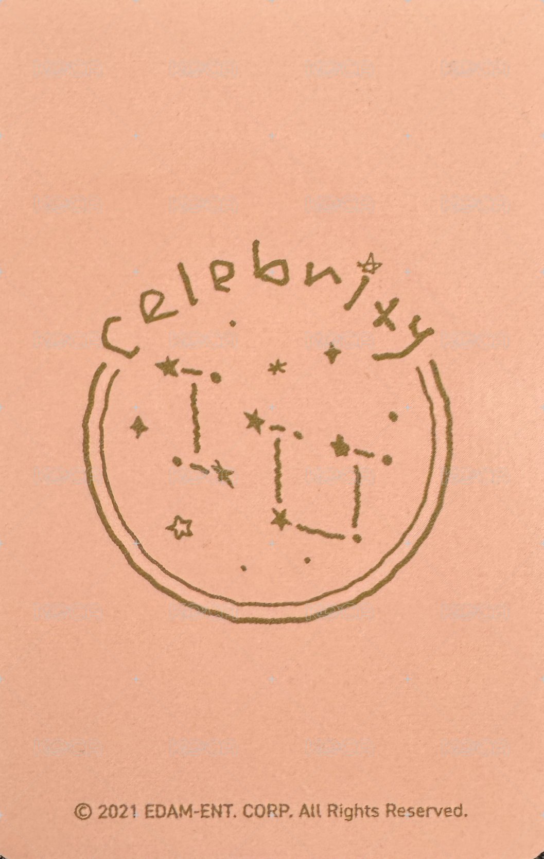 Celebrity 周邊卡 鐵盒卡 背面