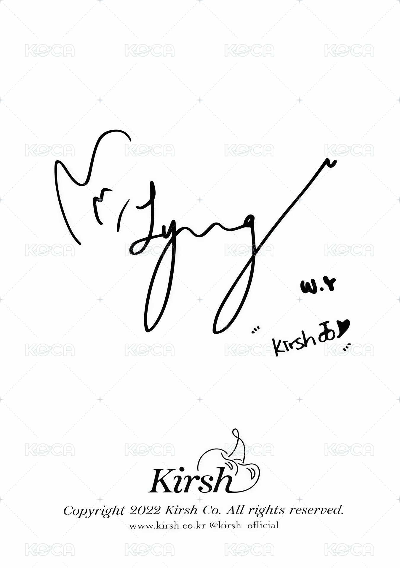 KIRSH 代言卡 黑色星期五 背面