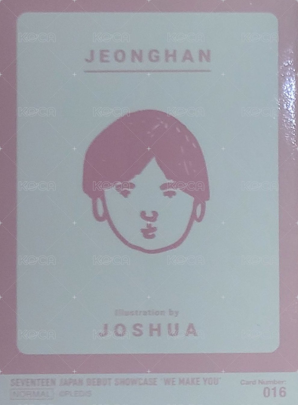 WE MAKE YOU 隨機卡 016 背面