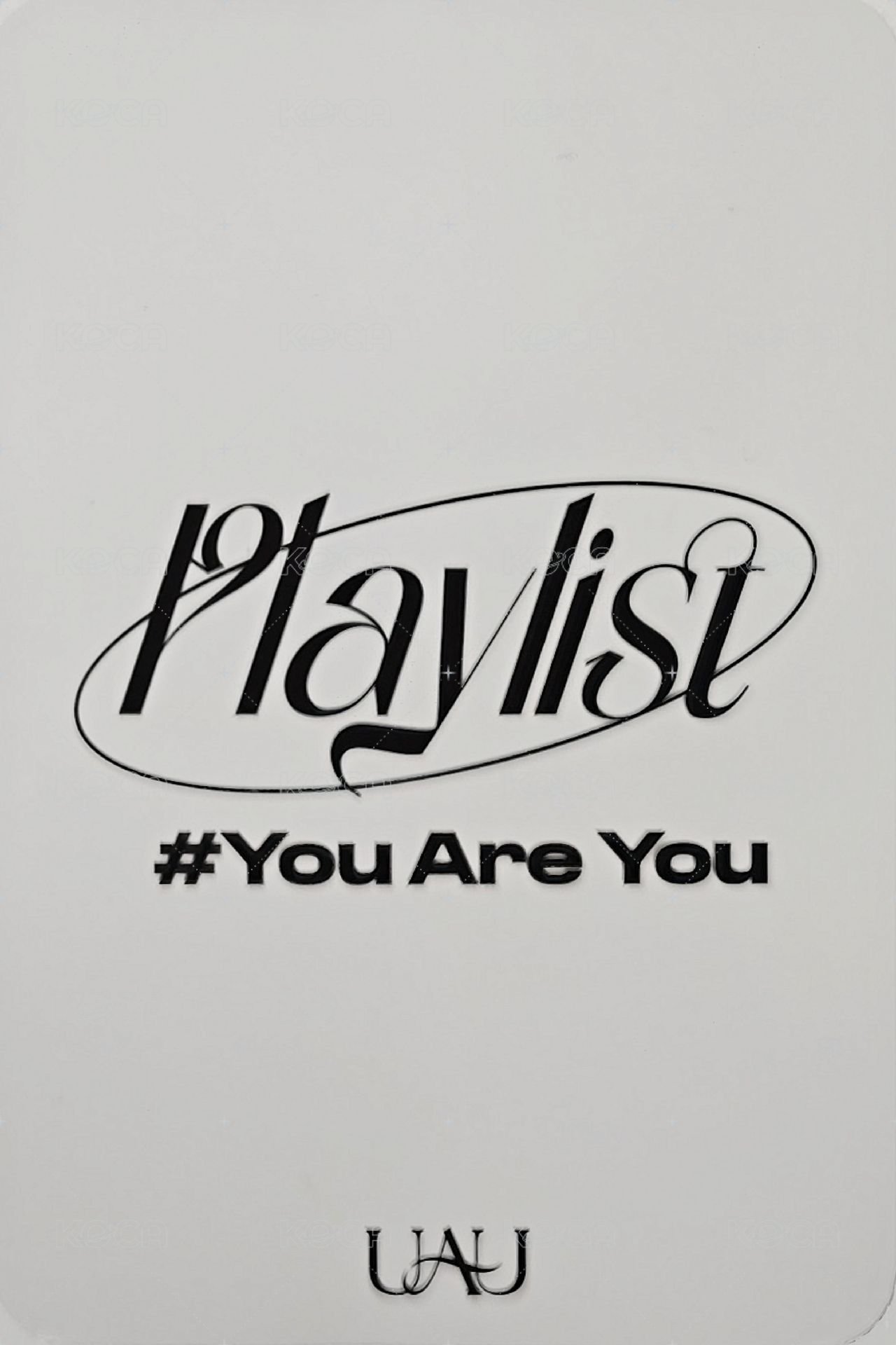 Playlist #You Are You yes24 特典卡  背面