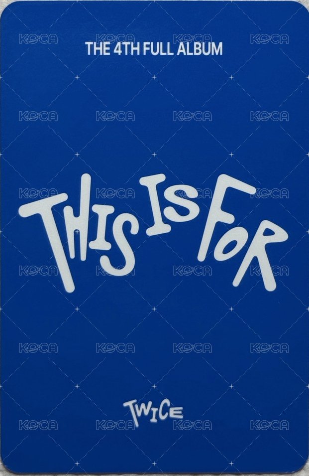 正規四 專輯卡 MINA THIS ver. 預購禮 背面