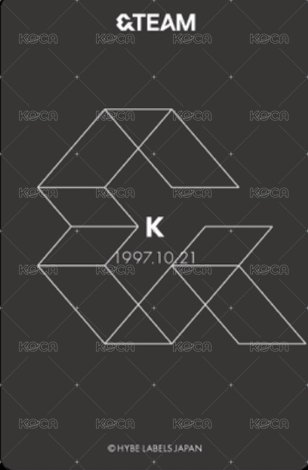 LOGO MERCH 周邊卡 卡套卡 背面