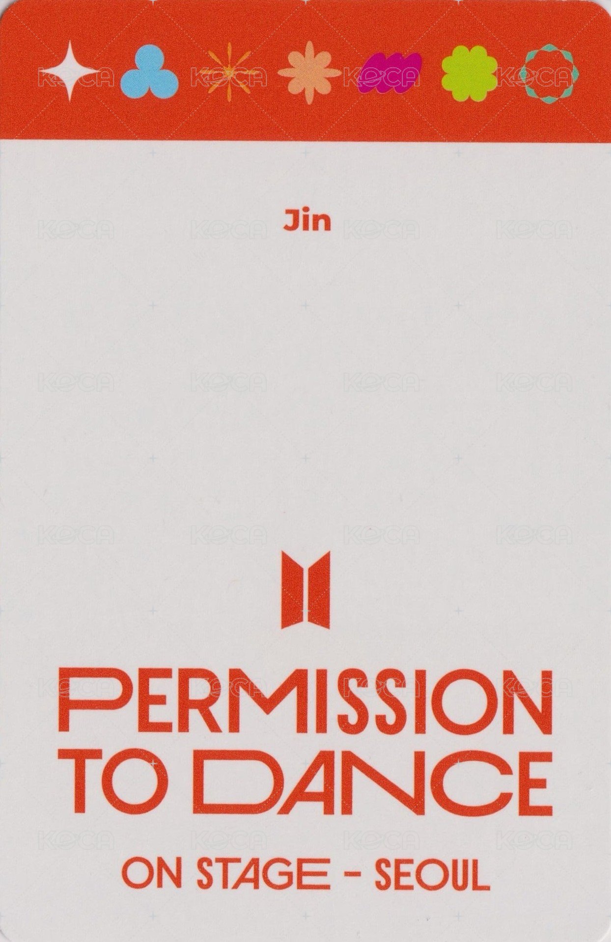 PTDOS 演唱會 DVD / CD 卡 首爾場數位版 固卡 背面