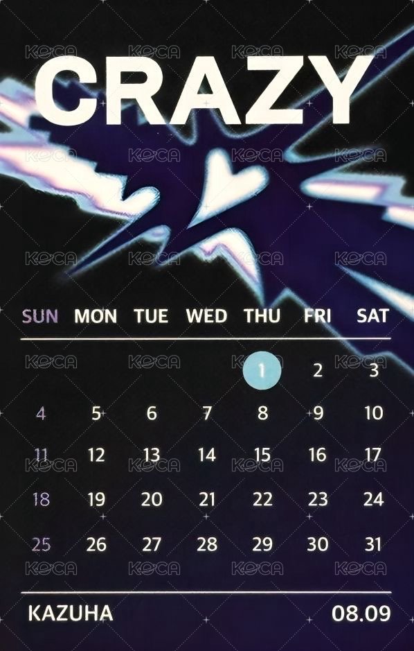 CRAZY yes24 預售 特典卡 生日卡背 背面