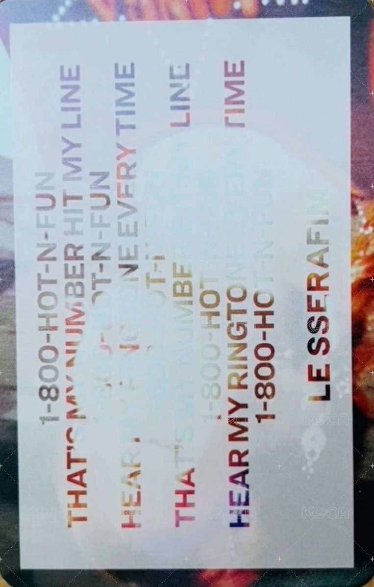 CRAZY 專輯卡 單封 背面