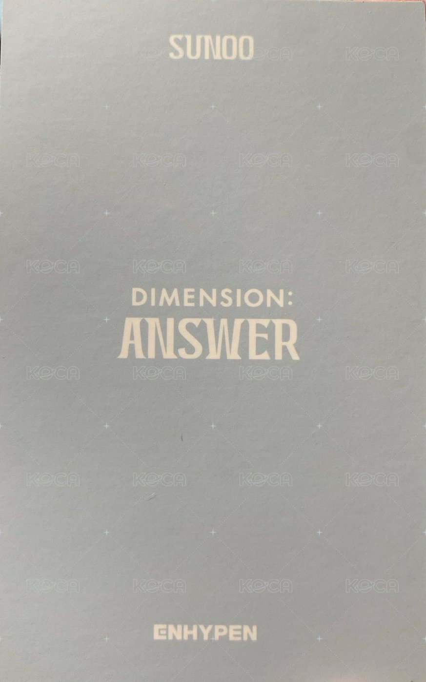 正一後續 專輯卡 Yet版 拍立得 背面