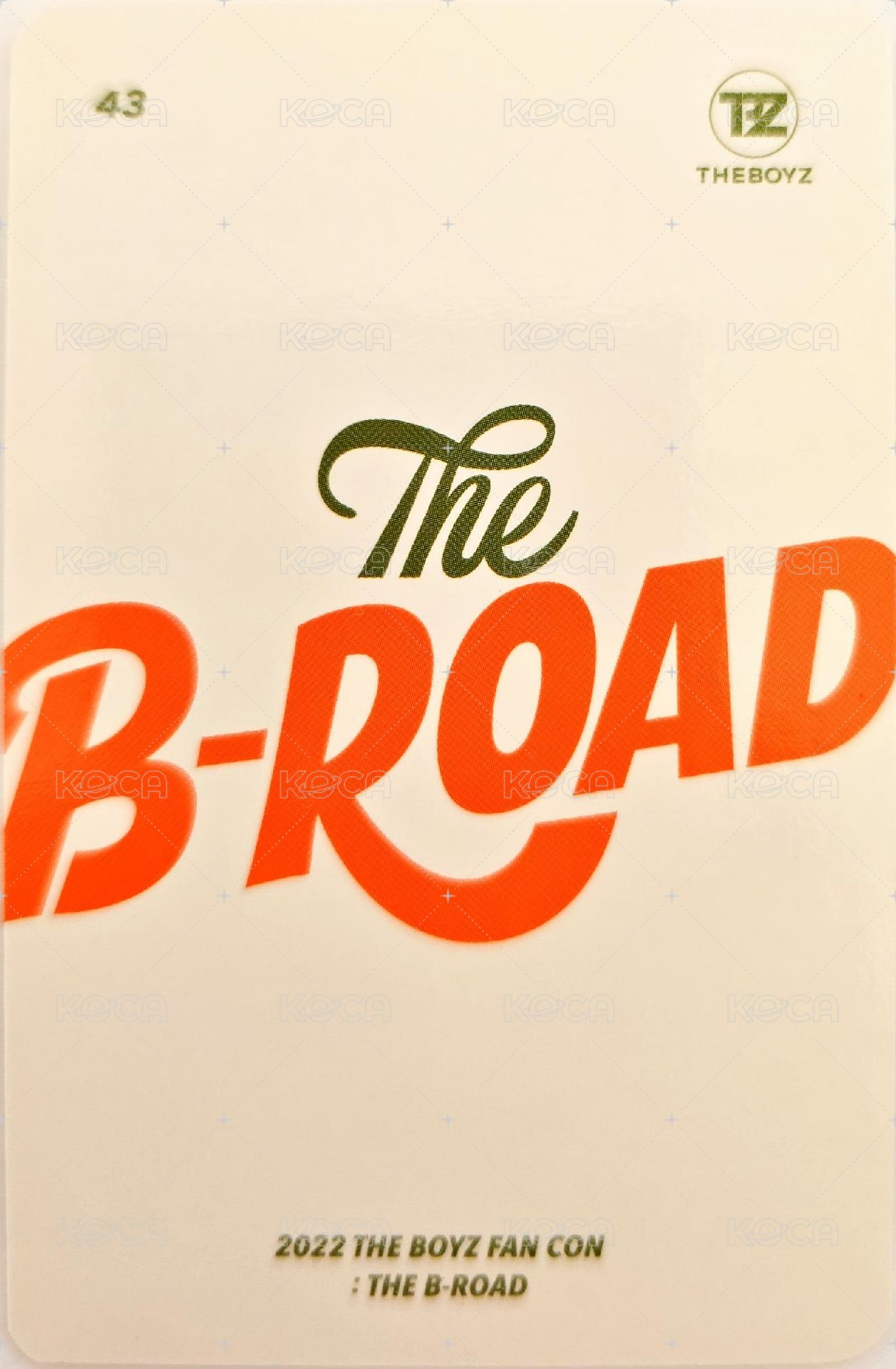 2022 THE BOYZ FAN CON : THE B-ROAD 隨機卡  背面