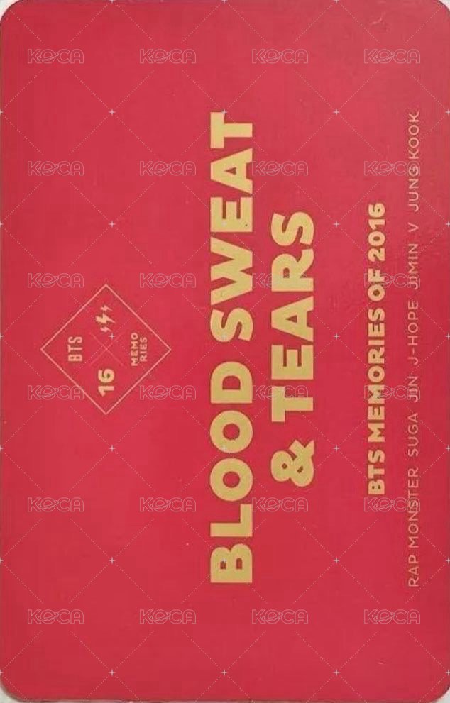 回憶錄 周邊卡 2016 血汗淚 背面