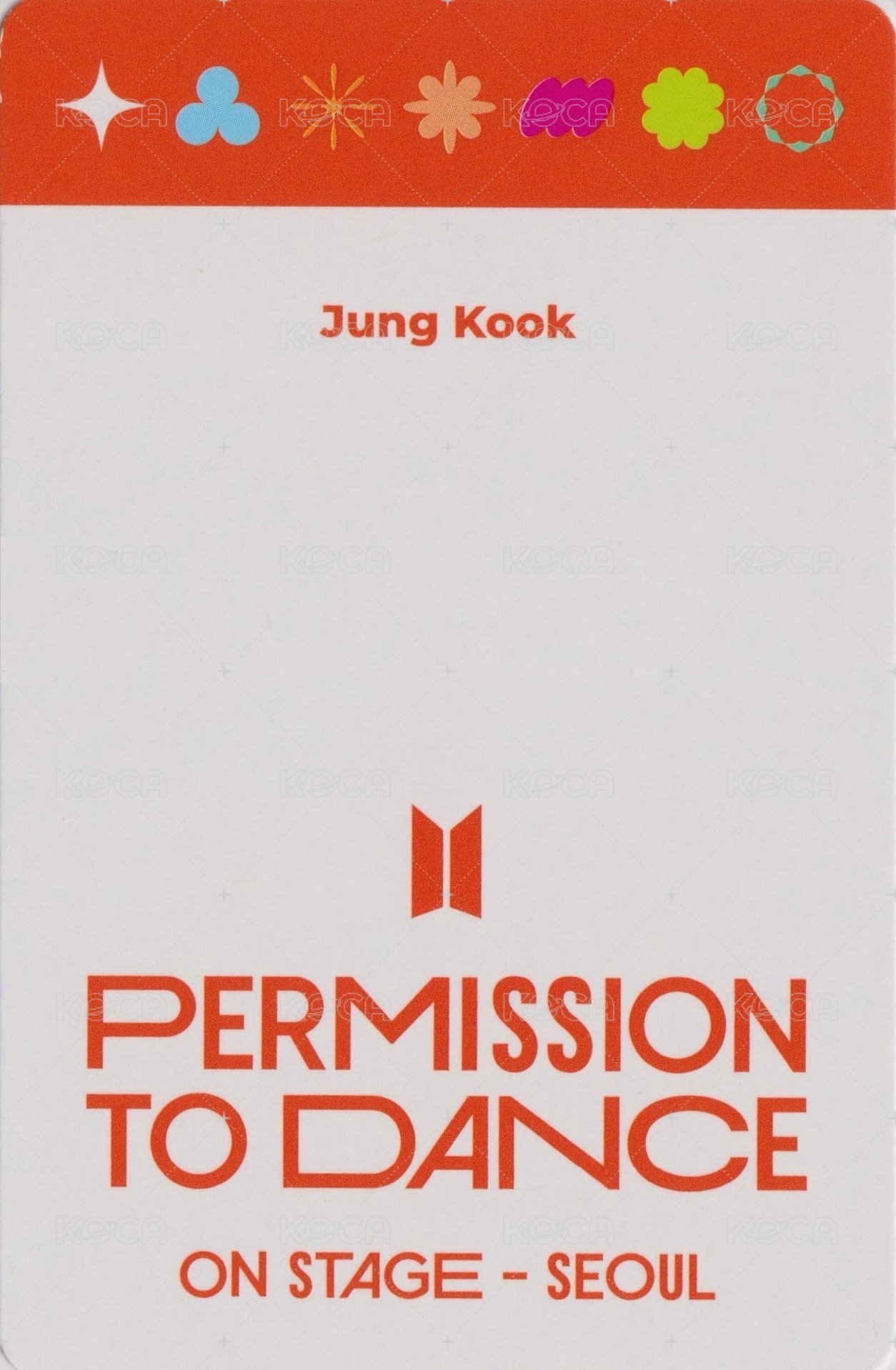 PTDOS 演唱會 DVD / CD 卡 首爾場數位版 固卡 背面