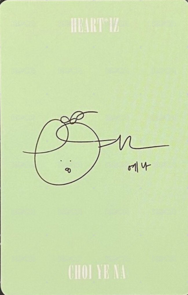 HEART*IZ 專輯卡  背面