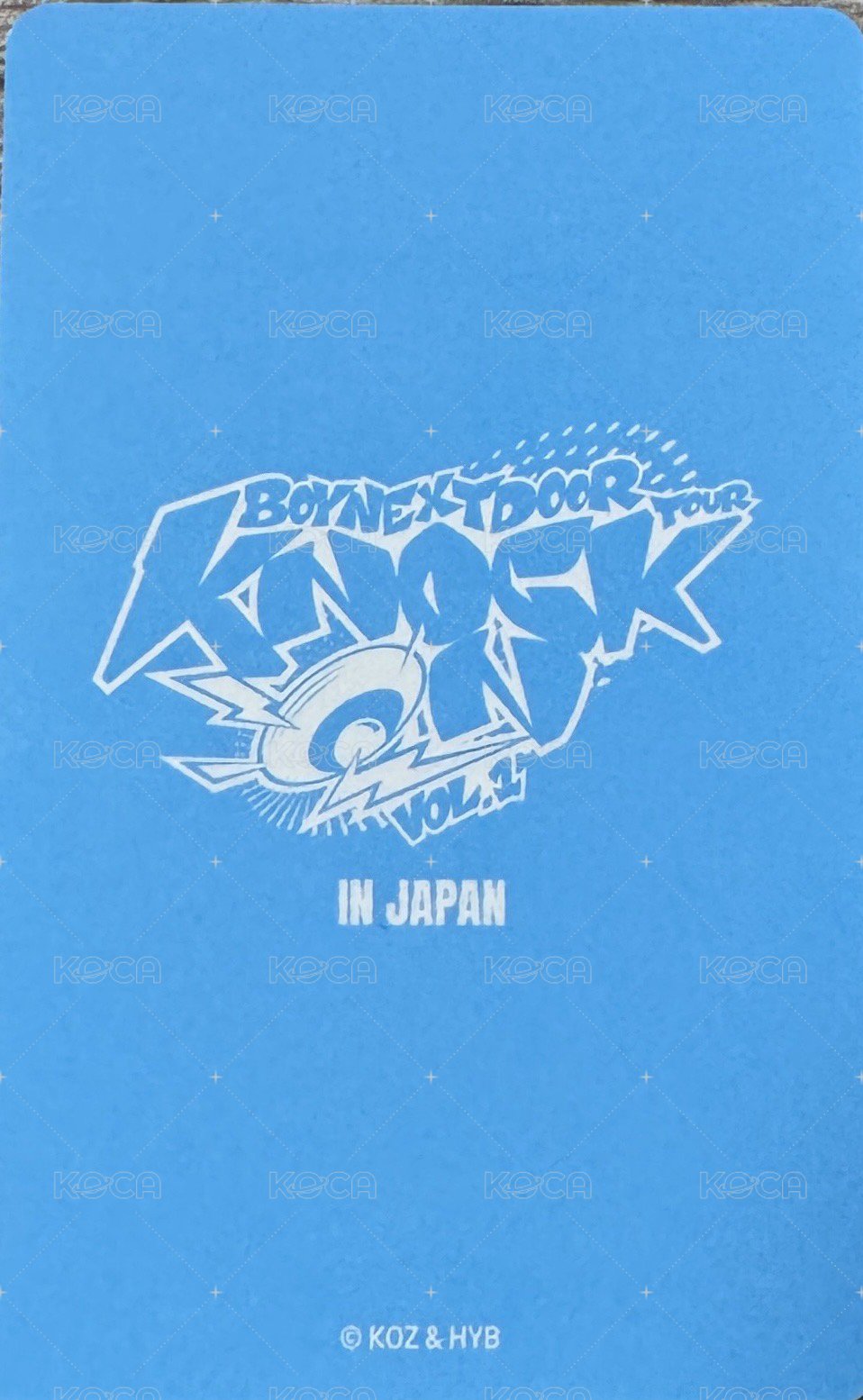 Knock On 巡迴 隨機卡  背面