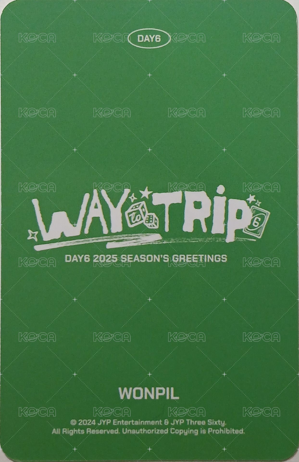 25年曆 年曆卡  背面