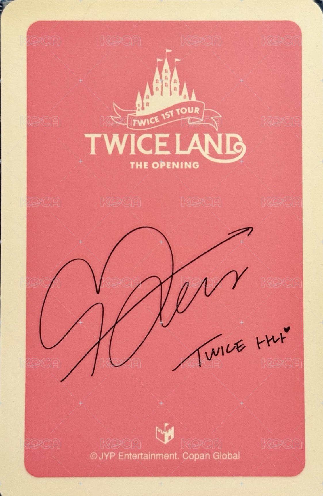 TWICELAND 周邊卡 小卡組-半身 SANA 背面