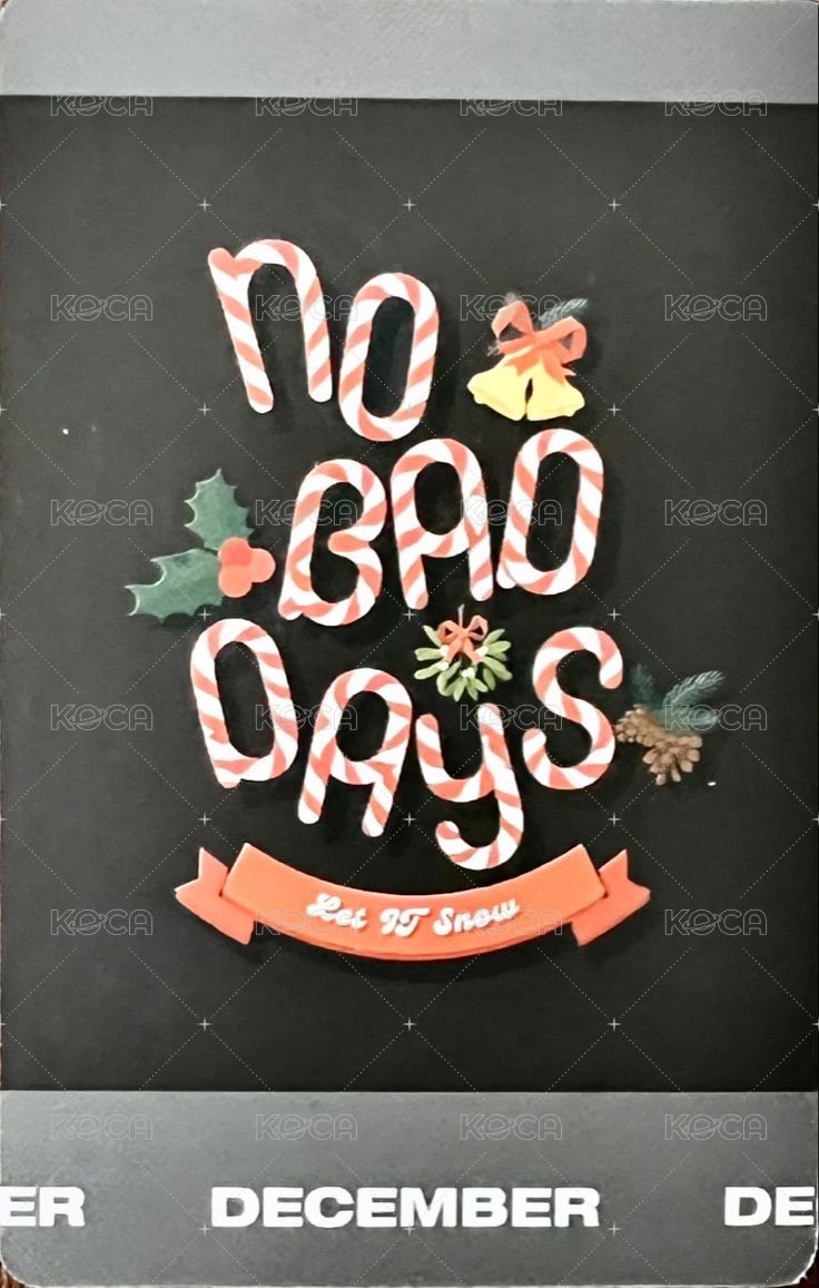 NO BAD DAYS 周邊卡 十二月 拍立得 背面