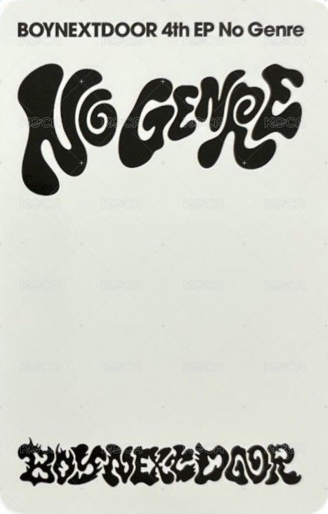 No Genre sw 線下 簽售卡 1 背面