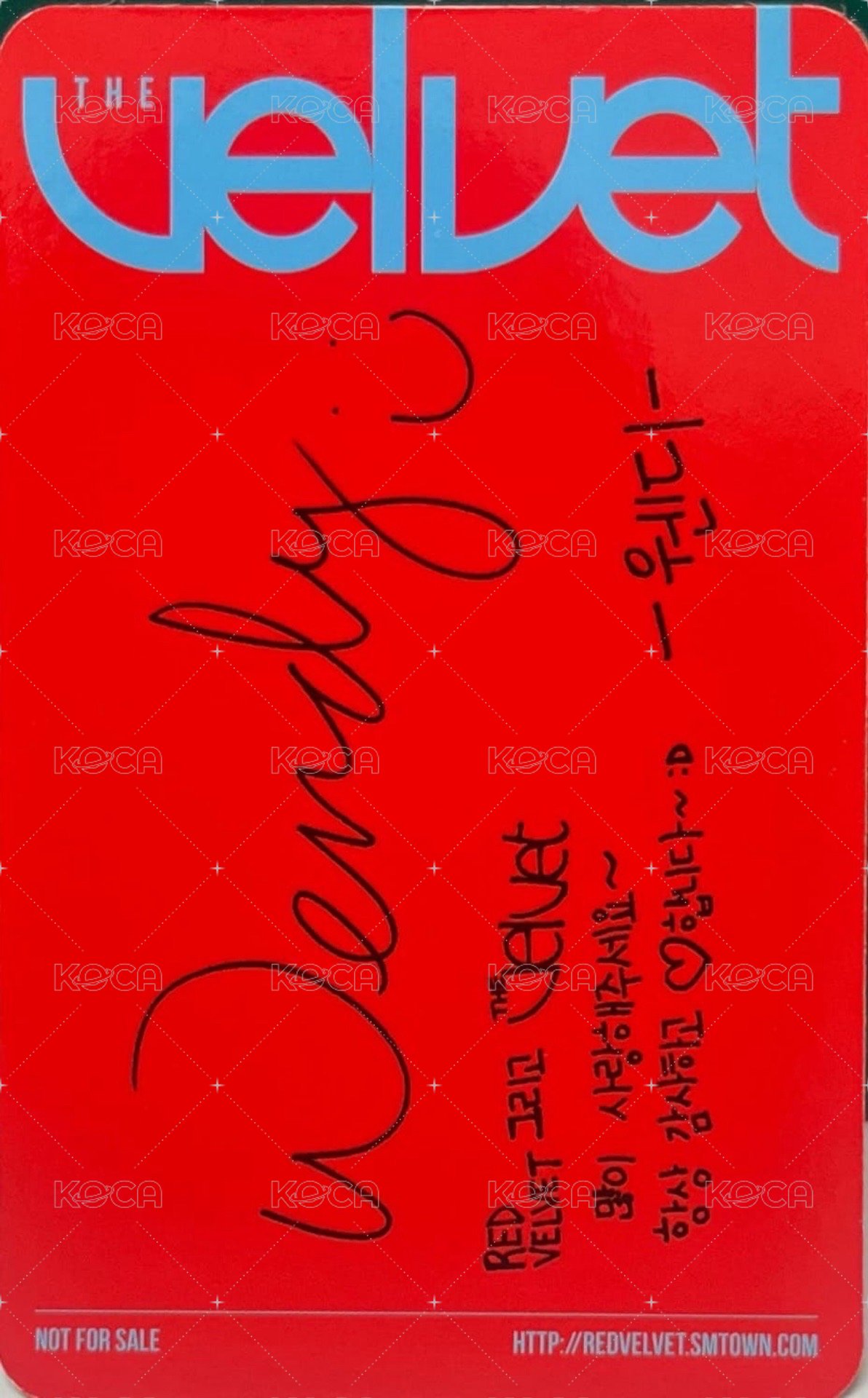 The Velvet 專輯卡  背面