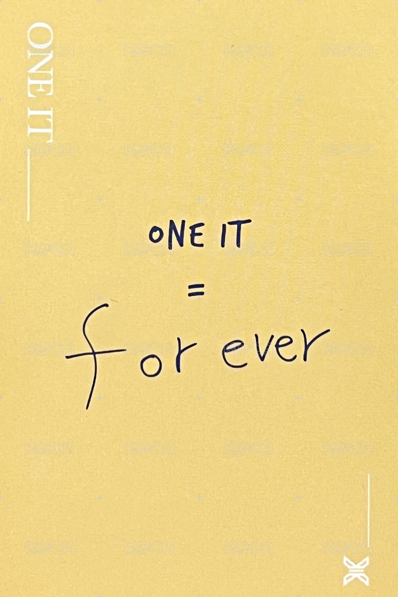 ONE IT 1기 會員禮卡  背面