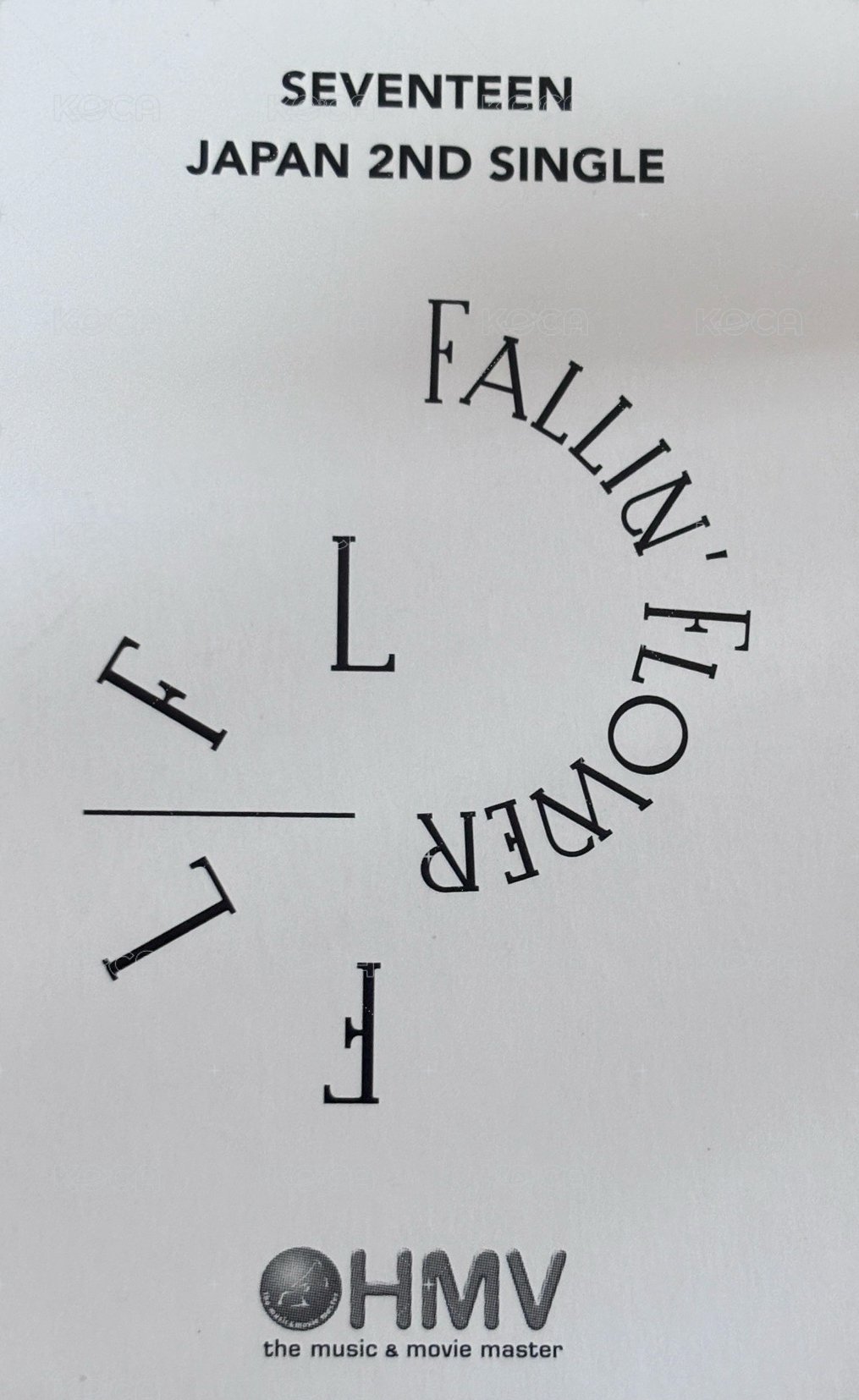 落花 hmv 特典卡  背面