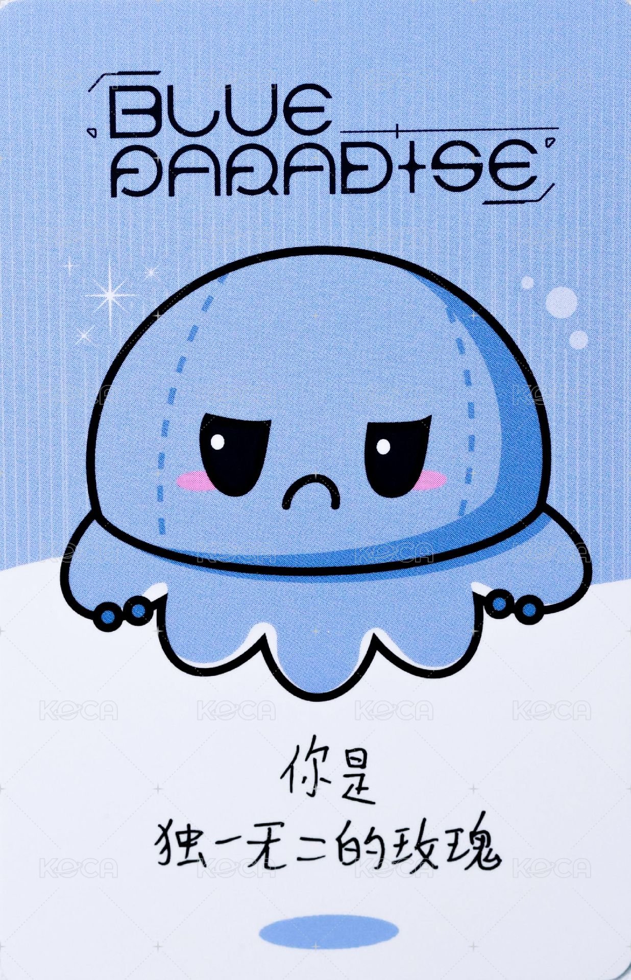 迷五 yzy 1.0 簽售卡 憤怒章魚 背面