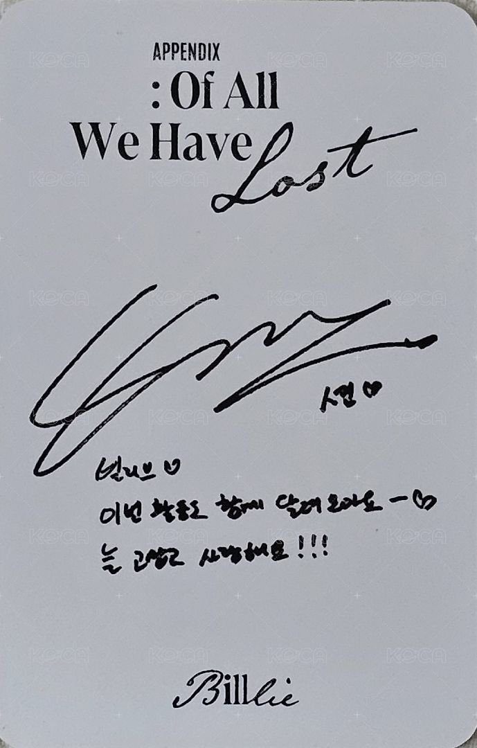 迷你五 專輯卡  背面