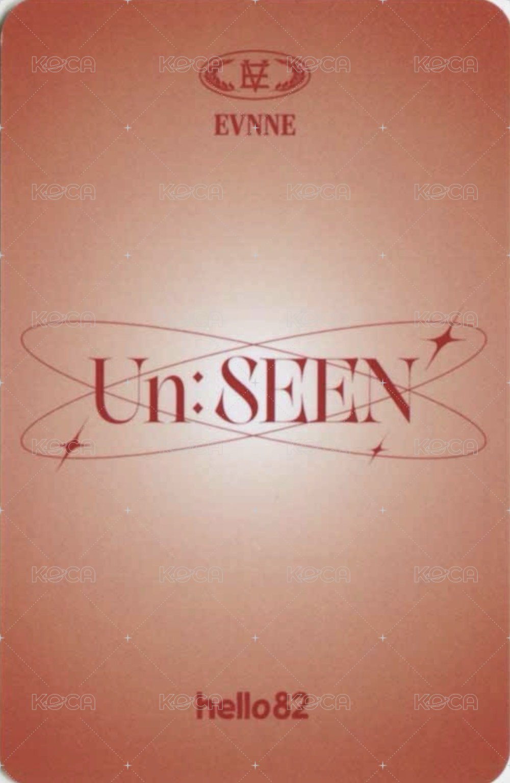 Un: SEEN hello82 特典卡  背面