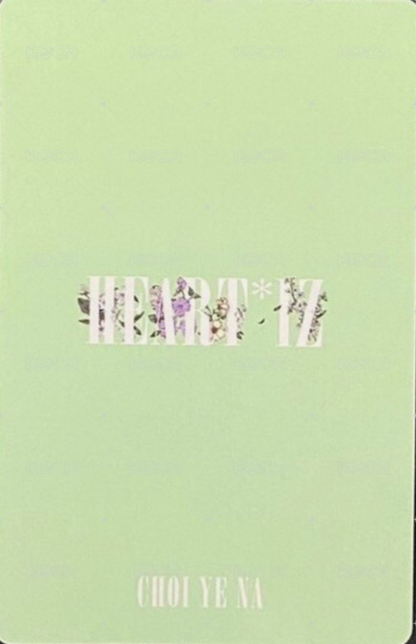 HEART*IZ 專輯卡  背面