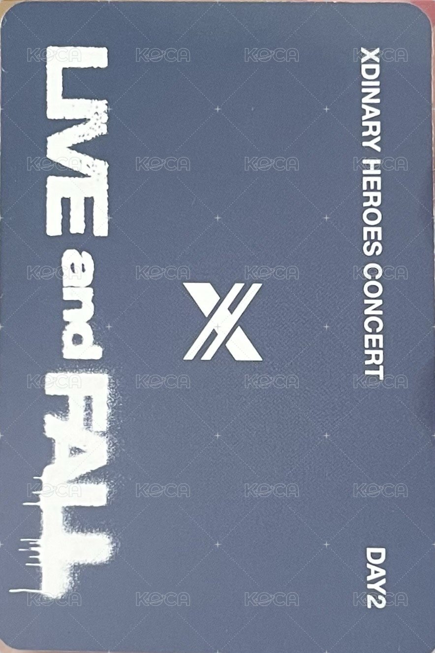 LIVE and FALL 入場卡 / 場限卡 Day2 背面