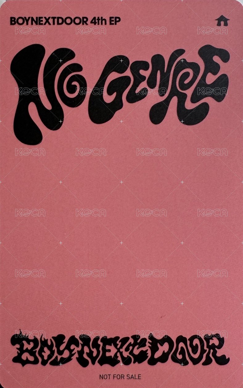 No Genre 塔店 特典卡 官拍 背面