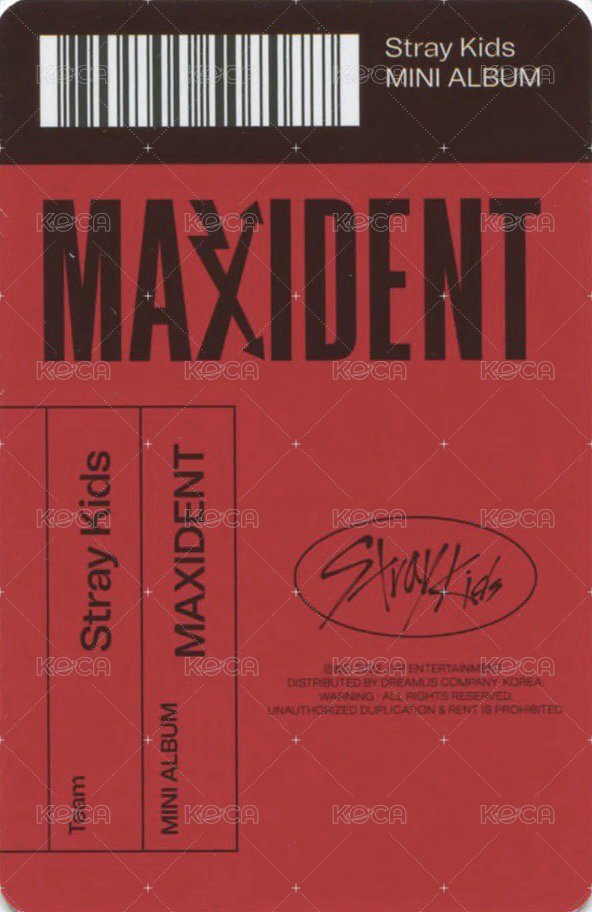 MAXIDENT 專輯卡 Case ver. 背面