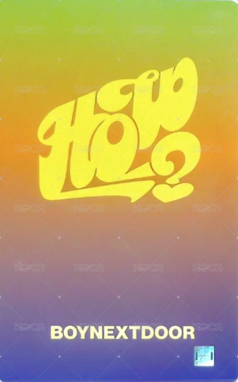 HOW? wvs 幸運卡  背面